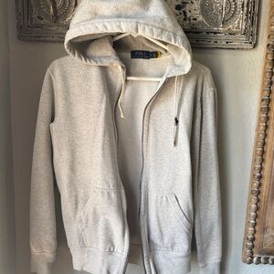 Polo by Ralph Lauren Light Gray Zip-Up Hoodie